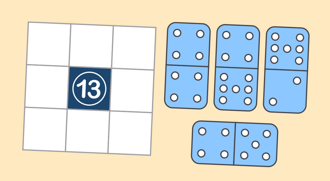 Hình vuông ma thuật với quân domino