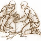 Tạo lửa thông qua ma sát vẫn còn phổ biến khi điều kiện nguyên thủy chiếm ưu thế