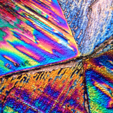 Crystallised citric acid in polarized light