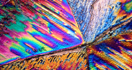 Axit citric kết tinh trong ánh sáng phân cực