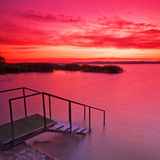 Hoàng hôn ở hồ Balaton (Hungary)