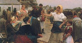 Lajos Deák-Ébner - Chợ gia cầm (1885)