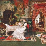 Mihály Munkácsy: Nội thất Paris (1877)