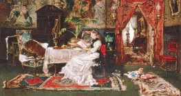 Mihály Munkácsy: Nội thất Paris (1877)