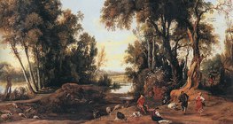 Jan Wildens - Phong cảnh với nông dân