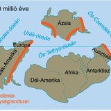 A földrészek elhelyezkedése – 380 millió éve