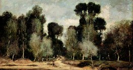 László Paál: Poplars (1846)