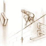 Đường thẳng đứng hướng về tâm Trái đất