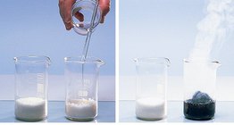 Phản ứng của axit sunfuric và đường