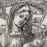 Albrecht Dürer - Gia đình thánh với ba con thỏ (1497, Phục hưng, một phần)