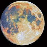 False-colour image of the Moon