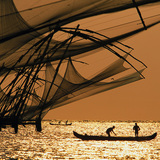 Lưới đánh cá lúc hoàng hôn