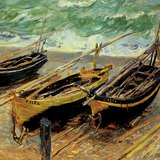 Monet: Ba chiếc thuyền đánh cá (1886, Ấn tượng)
