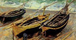 Monet: Ba chiếc thuyền đánh cá (1886, Ấn tượng)