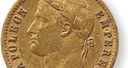 Đồng xu với hình ảnh của Napoleon