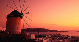 Hoàng hôn ở Mykonos