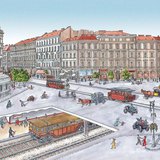 Oktogon ở Budapest vào cuối thế kỷ 19