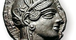 Một tetradrachm Athen (đồng bạc Hy Lạp cổ đại)