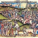 Sự miêu tả về cuộc xâm lược của người Mông Cổ ở châu Âu trong Chronica Hungarorum được viết bởi Johannes de Thurocz