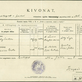 Ady és Csinszka házassági anyakönyvi kivonata