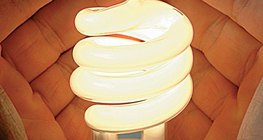 Một đèn huỳnh quang nhỏ gọn