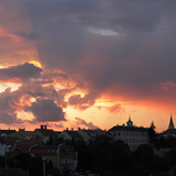 Hiệu ứng Tyndall vào lúc hoàng hôn