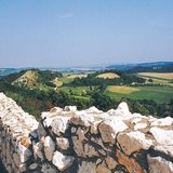 A Bakony látképe a cseszneki várból