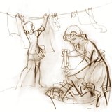 Quần áo ướt được đặt trong một khu vực thoáng mát, ấm áp khô nhanh hơn