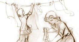 Quần áo ướt được đặt trong một khu vực thoáng mát, ấm áp khô nhanh hơn