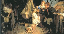 Bên trong túp lều của nông dân Nga