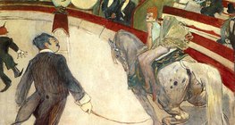 <font style="vertical-align: inherit;"><font style="vertical-align: inherit;">	
Toulouse-Lautrec - Tại Circus Fernando, tay đua (1888, Chủ nghĩa hậu ấn tượng)</font></font>