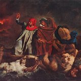 Delacroix - The Barque of Dante (1822, Chủ nghĩa lãng mạn)