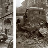 Traces of the street fightings in 1956 in Budapest