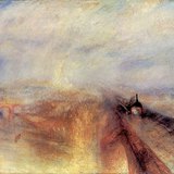 JMW Turner - Mưa, Hơi nước và Tốc độ - Đường sắt Great Western (1844, Chủ nghĩa lãng mạn)'