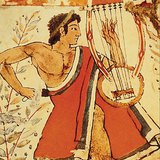 Bức tranh tường Etruscan từ lăng mộ của loài báo (Tarquinia, giữa thế kỷ thứ 5 trước công nguyên)