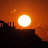 Sunrise over the Acropolis of Lindos