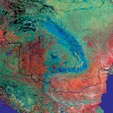 Hình ảnh vệ tinh của lưu vực Carpathian