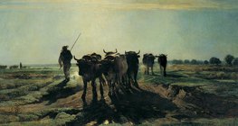 Constantononon - Phong cảnh với gia súc (1852, Chủ nghĩa hiện thực)