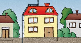 Dây dẫn sét trên một tòa nhà