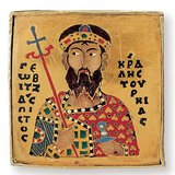 I. Géza arcképe a Szent Koronán