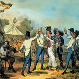 Recruiting (coloured lithograph)