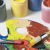 Trộn màu trên bảng màu