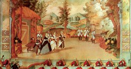 Haydn tiến hành một buổi biểu diễn opera từ harpsichord ở Eszterháza