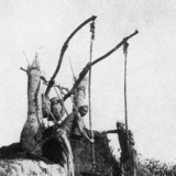 Shadoof, một thiết bị nâng nước truyền thống ở Ai Cập