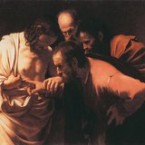 Caravaggio: Sự đáng kinh ngạc của Saint Thomas (khoảng 1601-1602, Baroque)
