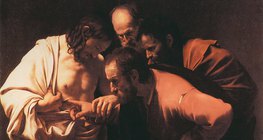 Caravaggio: Sự đáng kinh ngạc của Saint Thomas (khoảng 1601-1602, Baroque)