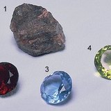 Corundum (1), ruby (2) và sapphire (3,4)