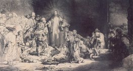 Rembrandt: Những đứa trẻ nhỏ được mang đến cho Chúa Giêsu (1647-1649, Baroque)