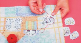 Làm một bức tranh dệt - bước 3