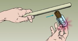 Năng lượng của điện trường bị giảm khi bóng đèn nhấp nháy